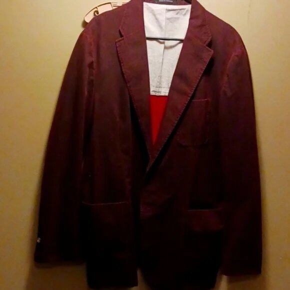 Joseph Abboud Dark Cranberry Coat - Picture 1 of 4